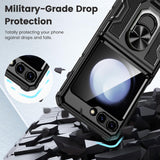 Hybrid Case Cover   Metal Ring  Kickstand Shockproof Armor  - ZDE74 2104-6