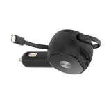 30W Car Charger Retractable 3 Amp Type-C 2-Port USB Fast Charge   - ZDK38 2241-6