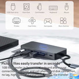 2 Port HDMI TV Adapter 7-in-1 USB-C Hub TYPE-C PD Charger Audio Video Projector Converter   - ZDZ88 2212-7