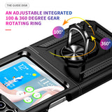 Hybrid Case Cover   Metal Ring  Kickstand Shockproof Armor  - ZDE74 2104-3