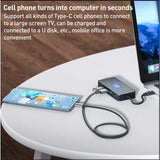 2 Port HDMI TV Adapter 7-in-1 USB-C Hub TYPE-C PD Charger Audio Video Projector Converter   - ZDZ88 2212-8