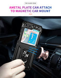 Hybrid Case Cover   Metal Ring  Kickstand Shockproof Armor  - ZDE74 2104-5