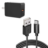 18W Fast Home Charger 6ft Long USB-C Cable Power Cord Wall AC Adapter Long Wire QC3  - ZDF92 2056-1