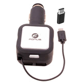 Retractable Car Charger   4.8Amp   2-Port USB  USB-C Adapter   DC Socket   Power Adapter  - ZDG50 2016-5