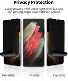 Belt Clip Case and 3 Pack Privacy Screen Protector Swivel Holster TPU Film Kickstand Cover Anti-Peep Anti-Spy - ZDA85+3Z20
