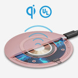 15W Wireless Charger Fast Pink Charging Pad Slim Quick Charge - ZDWH2