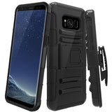 Hybrid Case Rugged Holster Swivel Belt Clip - DropProof - Defender - Black - Selna L12