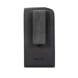 Fonus Black Vertical Leather Case Cover Pouch with Swivel Belt Clip - S5 Size - Black - Fonus C93
