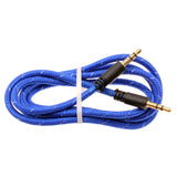 3.5mm Audio Cable Aux-in Car Stereo Speaker Cord - Braided - Blue - Fonus K16
