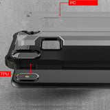 Hybrid Case Dual Layer Armor Defender Cover - Shockproof - Black - Selna L25