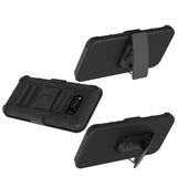 Hybrid Case Rugged Holster Swivel Belt Clip - DropProof - Defender - Black - Selna L12