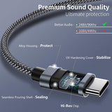 Aux Cable USB-C to 3.5mm Audio Cord Car Stereo Aux-in Adapter Speaker Jack Wire - ZDA71