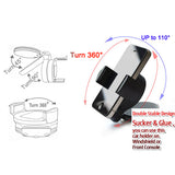 Car Mount Phone Holder for Dash and Windshield - Compact - Fonus B90