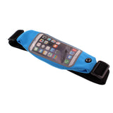 Waist Bag Sports Running Cover - Touch Screen Window - M - Reflective - Blue - Fonus A09 96-1