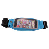 Waist Bag Sports Running Cover - Touch Screen Window - L - Reflective - Blue - Fonus J95 100-1