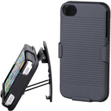 Case Holster Combo Swivel Belt Clip - Dropproof - Kickstand - Black - Fonus D89