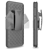Case Holster Combo Swivel Belt Clip - Dropproof - Kickstand - Black - Fonus L34