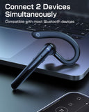 Wireless Earphone Ear-hook Headphone Boom Mic Handsfree Single Headset - ZDZ72