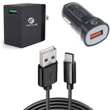 3-in-1 Home Car Charger Set  6ft Cable - USB-C - Fonus D76 1090-1