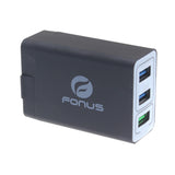 34W 3-Port Fast USB Home Wall Charger - Fonus A61