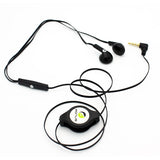 Retractable Earphones 3.5mm Headphones - Dual Earbuds - Black - Fonus B63