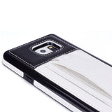 Leather Case Luxury Wallet Cover Credit Card ID Slot Stand - White - Selna N81