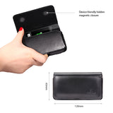 Leather Case Belt Clip Swivel Holster Cover - LCASE18 - Black - Fonus C90