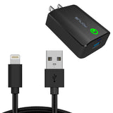 18W Fast USB Home Wall Charger 6ft MFI Cable - QC3.0 - Lightning - B38 968-1