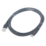 6ft Long USB-C Cable Charger Power Cord - Braided - Black - Fonus L63