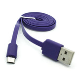 6ft Micro USB Cable Charger Cord - Flat - Purple - Fonus R42