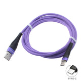 6ft USB-C Cable Charger Cord - Braided - Purple - Fonus R91