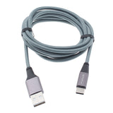 6ft USB-C Cable Charger Cord - Braided - Gray - Fonus K93