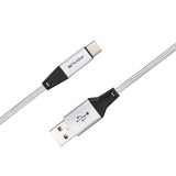 6ft USB-C Cable Charger Cord - Braided - White - Fonus R09