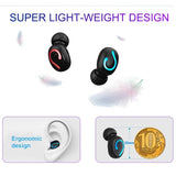 TWS Wireless Earphones with LED Display and Power Bank - Black - L85
