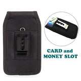 Case Belt Clip Canvas Rugged Holster - LCASE66 - Black - Fonus A66