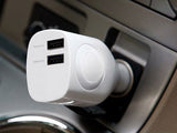 2-in-1 Car Home Charger Coiled USB Cable Micro-USB to USB-C Adapter Charger Cord Power Wire Folding Prongs - ZDK12
