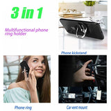 Finger Ring Holder Stand Car Air Vent Mount 3-in-1 Kickstand Swivel - ZDE51