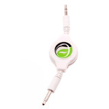 Retractable Audio Cable Aux-in Car Stereo Speaker Cord - White - Fonus F38