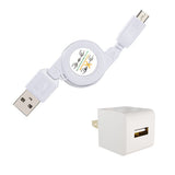USB Home Wall Charger Retractable MicroUSB Cable - C75