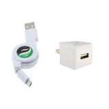 USB Home Wall Charger Retractable MicroUSB Cable - C75