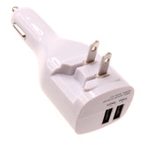 2-in-1 Car Home Charger 6ft Micro USB Cable Long Cord Travel Power Adapter Charging Wire Folding Prongs - ZDY14