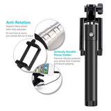 Compact Wired Selfie Stick Monopod Extendable with Built-in Remote Shutter - Fonus B41