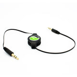 Retractable Audio Cable Aux-in Car Stereo Speaker Cord - Black - Fonus M93