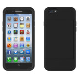 Hybrid Case Dual Layer Armor Bumper Cover - ID Card Slot - Black - Selna N10