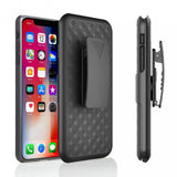 Case Holster Combo Swivel Belt Clip - Dropproof - Kickstand - Black - Fonus L43