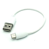 Short Micro USB Cable Charger Cord - TPE - White - Fonus C25