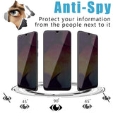 Samsung Galaxy A50 A30 A20 - Privacy Screen Protector - Tempered Glass - 3D Full Cover