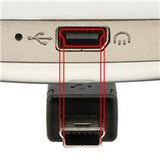 Retractable Mici USB Cable Charger Cord - Black - Fonus S42