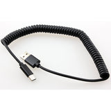24W Fast USB Car Charger - Coiled USB-C Cable - QC3.0 - Fonus M14