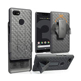 Case Holster Combo Swivel Belt Clip - Dropproof - Kickstand - Black - Fonus L42